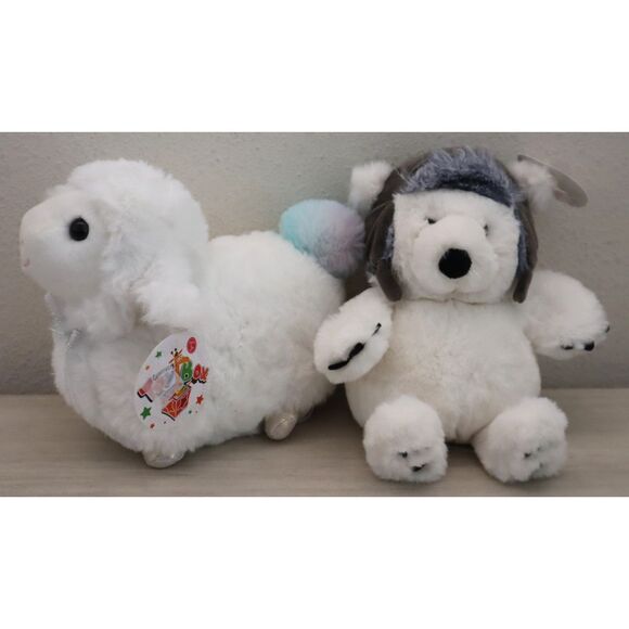 Geoffrey's Toy Box 9" Glam Lamb & 6" Polar Bear w/Hat Plush-Ultra-Soft Toys - Picture 3 of 16
